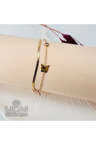Mepa Gold Çelik Bileklikler 16+5 Cm Uzatma Payı - Kbl0150 Najmaddin Altın