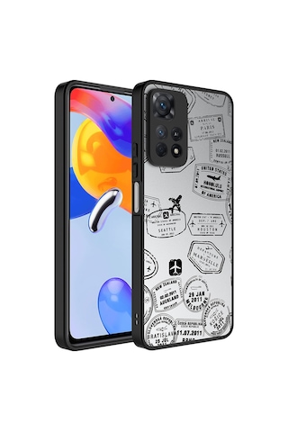Xiaomi Redmi Note 11 Pro 5g Kılıf Aynalı Desenli Kamera Korumalı Parlak Zore Mirror Kapak Seyahat