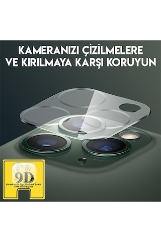 Apple Uyumlu iPhone 11 Pro 11 Pro Max Full Tempered Kamera Koruyucu Kırılmaz
