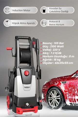 Gaptools Yıkama Makinesi İndüksiyon Motorlu 165 Bar