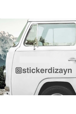 Kişiye Özel Instagram Sticker Araba Oto Motosiklet Karavan Sticker Etiket 00062 50 Cm