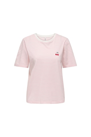 Only Onlhappy S/s Emb Top Jrs Kadın T-shirt 15370117 Pudra