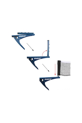 Ranyeek Tenis Masası Ağı Ve İki Mavi Sırtlı Klips Seti - Kolay Kurulum, Dayanıklı Poliester Ağ, 177cm Genişlik, Spor Ve Antrenman İçin