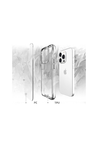 Apple Uyumlu iPhone 14 Pro Max Şeffaf Kılıf Ultra İnce Airbag Tasarımlı Sararmaz Telefon Kılıfı