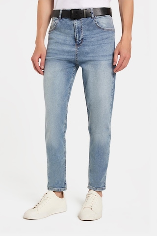 Erkek Straight Fit Bol Kesim Denim Yıkamalı Efektli Esnek Açık Mavi Jean Kot Pantolon-34493 Açık Mavi