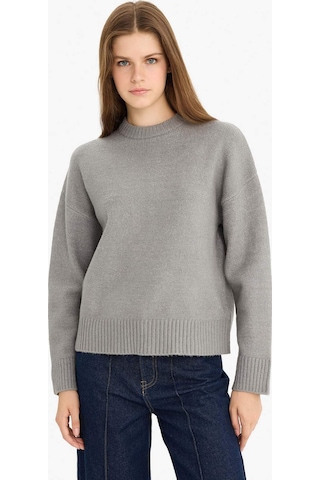 Defacto Oversize Geniş Kalıp Bisiklet Yaka Triko Kazak R6044az25wngr261 Gri-gr261