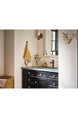 Moen Meena Mat Siyah Tek Kolu Tek Delikli Modern Banyo Lavabo Bat Diğer