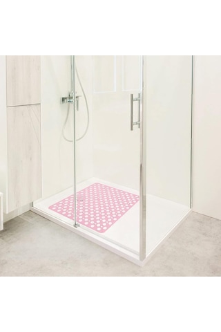 Kare Vantuzlu Banyo Ve Duşa Kabin , Küvet İçi Kaydırmaz Vantuzlu Banyo Paspası Pembe Pembe
