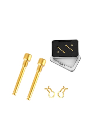 Fosenze Titanyum Alyüminyum Dağ Bisikleti Hidrolik Disk Fren Balatası Sabitleme Pimleri Ve Kanca Seti 4 Adet Altın Altın