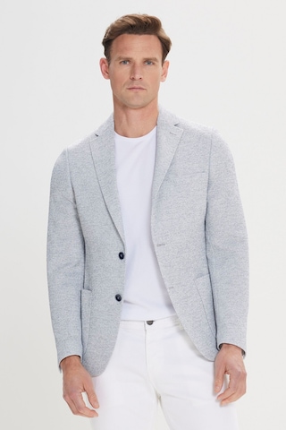 AC&Co / Altınyıldız Classics Erkek Indıgo Slim Fit Dar Kesim Mono Yaka Desenli Blazer Ceket Indıgo