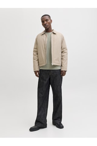 Jack & Jones Erkek Loose Fit Kisa Kollu Tisört - Urban - 12254412 Vetiver