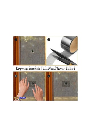 Sineklik Tamir Bandı 50mm X 2m Kendinden Yapışkanlı Yama Bandı Delik Ve Yırtık Onarım Evimdeyokyok