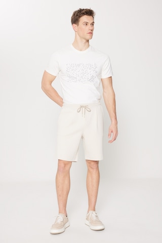AC&Co / Altınyıldız Classics Erkek Bej Slim Fit Dar Kesim Pamuklu Yan Cepli Örme Şort Bej