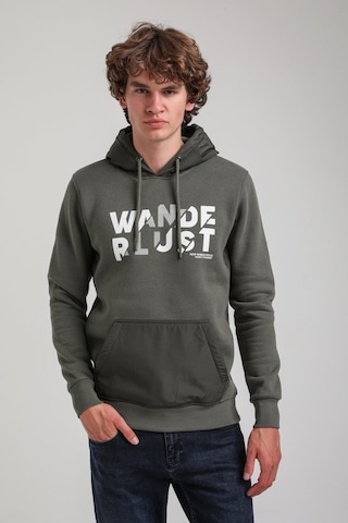 Kapüşonlu Haki Slim Fit Hoodie 23fwm64059 Haki