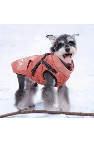 Elmpaly Khaki M Küçük Orta Boy Köpek Kışlık Rüzgearlık Yelek Ayarlanabilir Tasma Reflektif