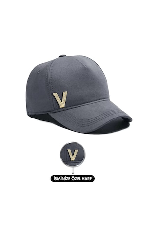 Twingold İsme Özel Gabardin Kep Şapka - Ab01005 - Gri Gri