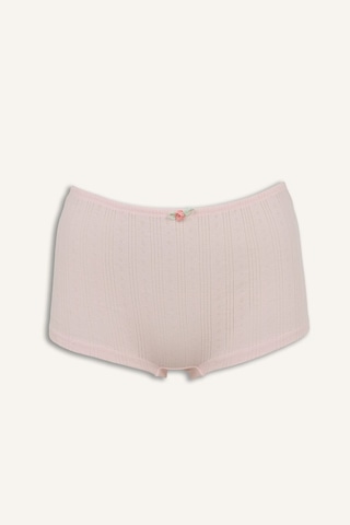 Defacto %100 Pamuk Fitlli Elastik Bel Fiyonk Detaylı Boxer H3650ax26sppn447 Pembe-pn447