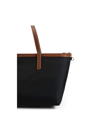 Faik Sönmez Suni Deri Detaylı Tote Bag Çanta Büyük W26cnt008 Uw26cnt00810 Siyah