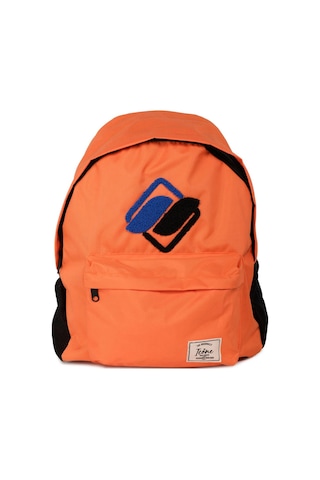 Turuncu Önü Nakışlı Laptop Bölmeli Unisex Sırt Okul Çantası Back To School turuncu