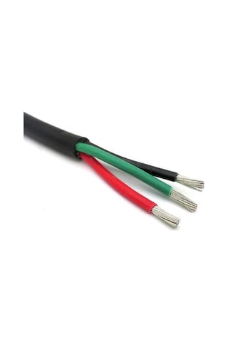 3X2,5Mm Marin Tesisat Kablosu Siyah Yuvarlak - Kalaylı Kablo Siyah