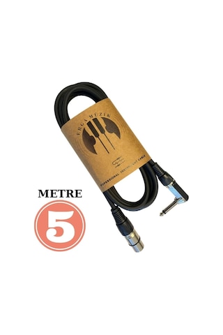 Mikrofon Kablosu 5m Stüdyo Condenser Mikrofon Kablosu Xlr Dişi/L Konnector Kablosu