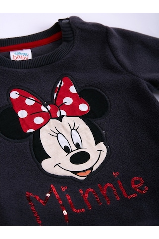 Minnie Lisanslı Bebek Polar Takım 18378 Füme