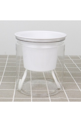 Otomatik Su Emme Hidroponik Saksı Etli Bitki Saksı, Stil: Kelimeler Olmadan Şeffaf