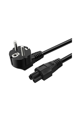 Samsung Uyumlu Notebook Adaptör Güç Kablosu 1.2 Mt Yonca Power Kablo Laptop Bilgisayar Kablosu Siyah
