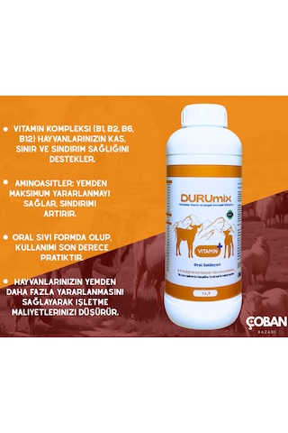 Durumix Hayvan Sağlığına B1, B2, B6, B12 Desteği