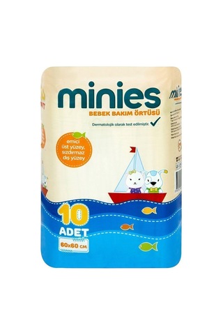 Minies Bebek Bakım Örtüsü 60x60 CM 10 Adet 20000031102200