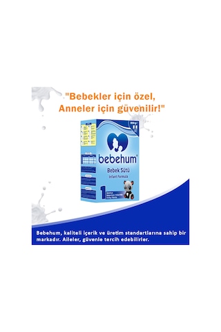Bebehum 1 Numara Bebek Sütü 0-6 Ay 800 gr x 4 Adet