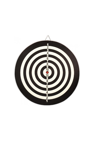 Dart Çift Taraflı Hedef ve Dart 17 İnç 43 Cm Lik Büyük Boy 6 Oklu