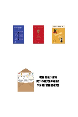 Everest Açıkhava 1 - Sabahattin Ali Seçme Öyküler + Sabahattin Ali Bütün Romanları Ciltli + Kuyucaklı Yusuf + Okuma Sticker'ları