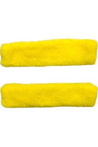 Peluş Seyahat Emniyet Kemer Pedi Kılıfı 2'li Sarı Renk