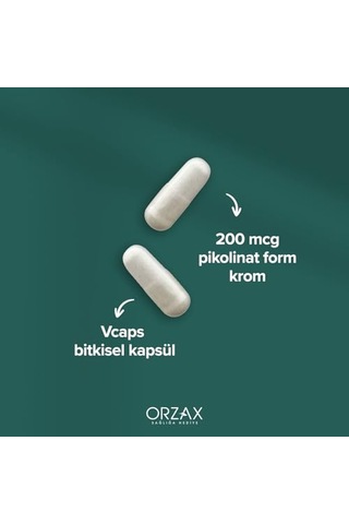 Orzax Krom Pikolinat 20 Mcg 90 Kapsül