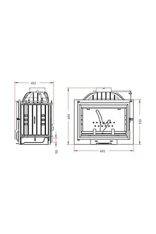 Invicta 700 Philos Klapeli Şömine Haznesi Döküm Hazne