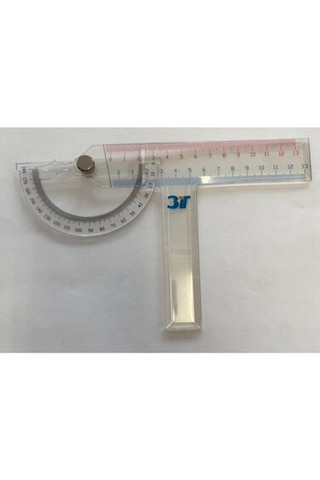 Çizim Cetveli Açıölçer / T Cetvel / Cetvel 3 Ü Bir Arada Şeffaf