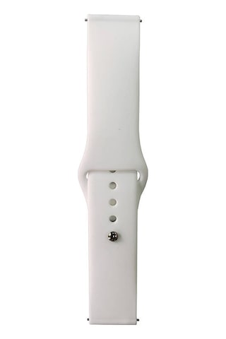 Ekılıf - Xiaomi Amazfit Pace Uyumlu - Kordon Band Serisi 22mm Klasik Kordon Silikon Strap Kayış - Beyaz