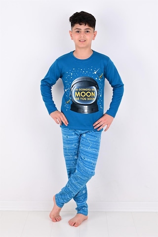 Vitmo Erkek Çocuk Pijama Takimi Moon Uzun Kollu 1008 Pamuklu