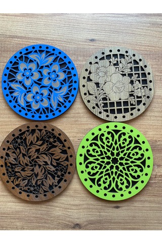 8'li Büyük Boy Ve Küçük Boy Ahşap Nihale Seti 4