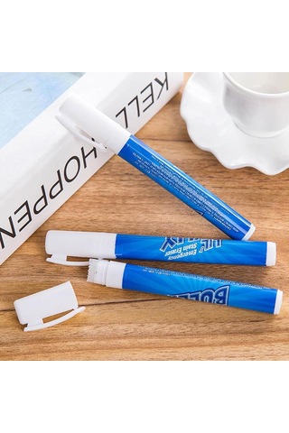 Kosona 3'lü Taşınabilir Giyim Lekesi Kaldırıcı Kalem Seti - Yeni Lekeler İçin Hızlı Temizleme Beyaz