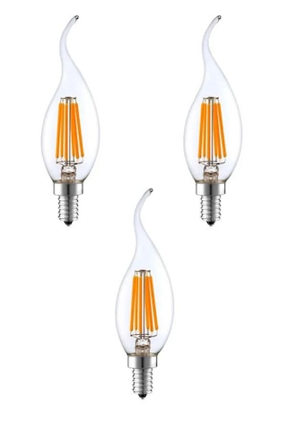 Rustik Kıvrık 4w E14 Led Ampul 400lm 3lü Paket