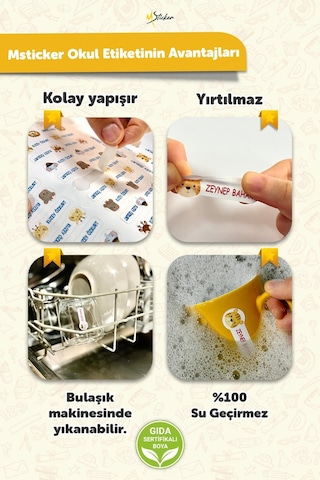 Okul Etiketi Kalem Defter İsimli Etiket Isim Yazılabilen Bursaspor - 190 Adet Özel Yeni Tasarım