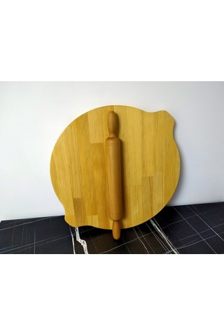 57Cm Çapında %100 Cam Tezgâh Üstü Yufka Sofrası Merdane