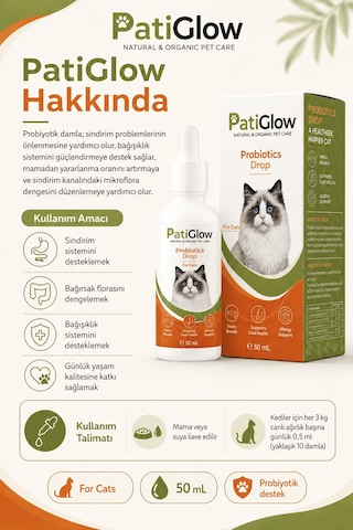 Patiglow Kedi Probiyotik Damla