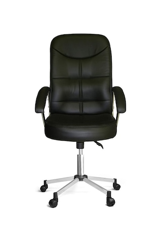 Türksit Manager  Makam Koltuğu Siyah Metalik Gri Boyalı Kol Ve Ayak