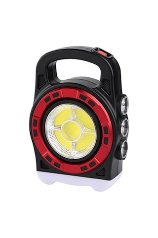 Teltree Kırmızı Cob Güneş Enerjili El Feneri, Usb Şarjlı, Çok Fonksiyonlu, Su Geçirmez, Kamp Ve Açık Hava Işığı Çok Renkli