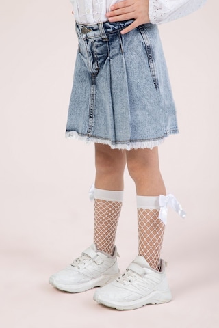 Dmb Boys & Gırls Kız Çocuk Kot Şort Etek 4-9 Yaş-2392 Mavi