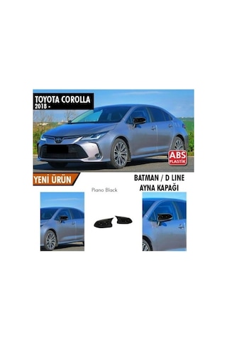 Toyota Corolla Uyumlu E210 Batman Yarasa Ayna Kapağı Piano Black / 2018