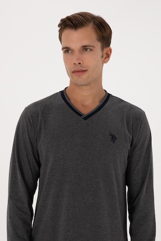 U.s. Polo Assn. Erkek Antrasit Melanj Pijama Takım 50318616-vr081 Antrasit Melanj